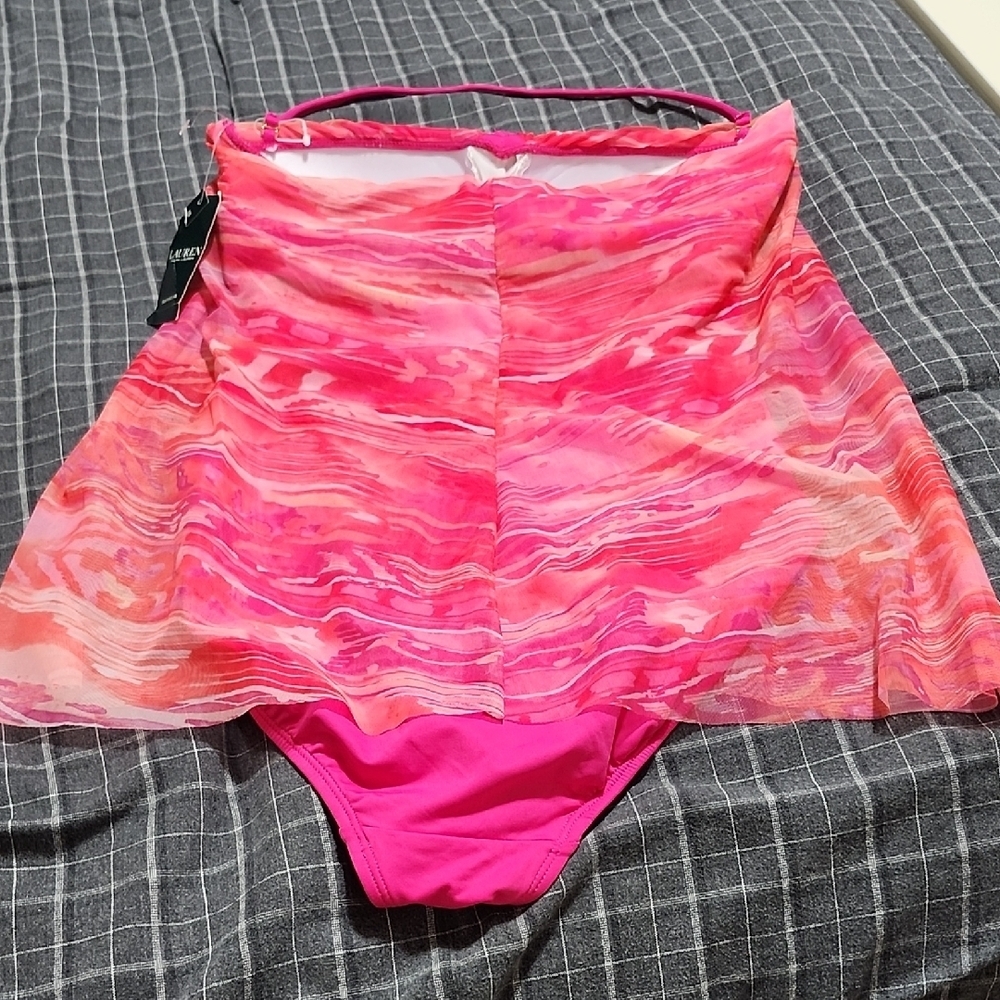 Lauren Ralph Lauren Pink and Red Swimsuit - Picture 2 of 4